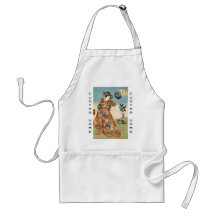 Classic vintage japanese ukiyo-e geisha Utagawa Apron