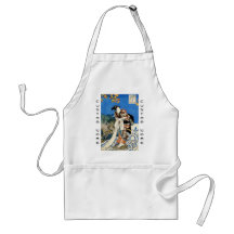 Classic vintage japanese ukiyo-e geisha Utagawa Apron