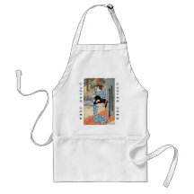 Classic vintage ukiyo-e japanese geisha Utagawa Apron