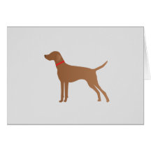 Classic vizsla card