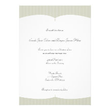 Classic Wedding Tan Stripe Announcement