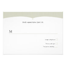 Classic Wedding Tan Stripe Custom Invites
