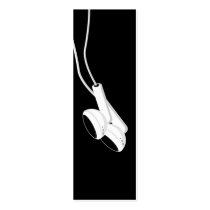 Classic White Headphone Bookmark Business Cards