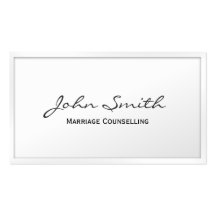 Classic White Marriage Counselling Business Card