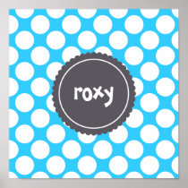 Classic White Polka Dots Poster