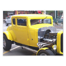 Classic Yellow Car Photographic Print