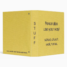 Classic Yellow Denim PRINT Notebook Avery Binder