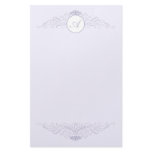 Classical Beauty Monogram Stationery in Purple
