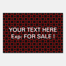 Classical black and red Yard Sign