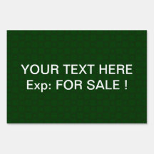 Classical dark green Yard Sign