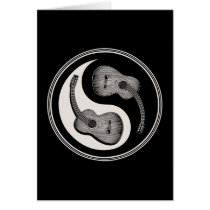 Classical Guitar Yin Yang Greeting Cards