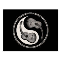 Classical Guitar Yin Yang Postcards