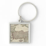 Classical Map of Rome Key Chain