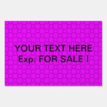 Classical pink and purple Yard Sign