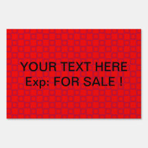 Classical red and purple Yard Sign