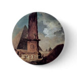 Classical Ruins By Robert Hubert Pinback Buttons