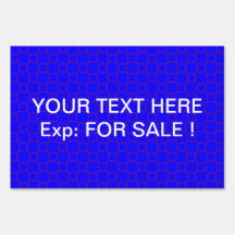 Classical vibrant blue with purple Yard Sign