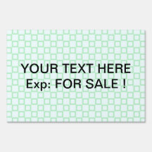 Classical white and mint green Yard Sign