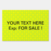 Classical yellow and mint green Yard Sign