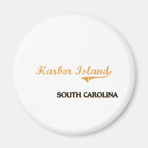 Classique de la Caroline du Sud d'île de port Magnets Pour Réfrigérateur