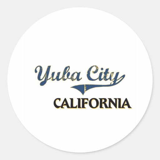 Classique de ville de Yuba City la Californie Autocollants
