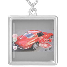 Classique rouge de Valentine Corvette Colliers Personnalisés