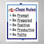 Classroom Rules: 5 P's Poster