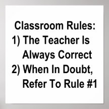Classroom Rules (all black text) Poster
