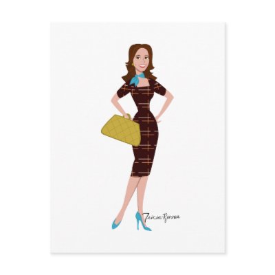 Classy and Snazzy Business Woman Postcards by trennea
