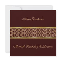 Classy Animal Print Invite [Giraffe Brown 1]