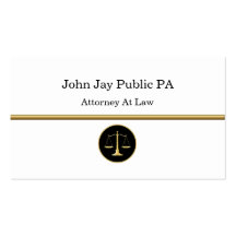 Classy Attorney Business Cards