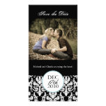 Classy Black and White Save the Date Photocard Photo Greeting Card