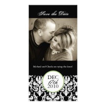 Classy Black and White Save the Date Photocard Photo Cards