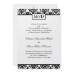 Classy Black and White Wedding Invitation