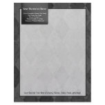 Classy Black Argyle Letterhead letterhead