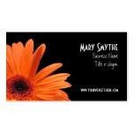 Classy Black & Orange Gerbera Daisy Business Card