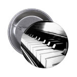 Classy Black & White Piano Photography Button