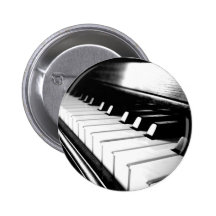 Classy Black & White Piano Photography Button