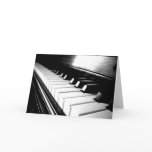 Classy Black & White Piano Photography Greeting Cards