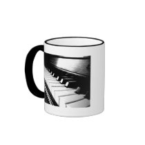 Classy Black & White Piano Photography Mug