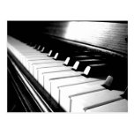 Classy Black & White Piano Photography Postcards