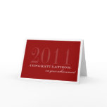 Classy border deep red congratulation achievement greeting cards