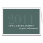 Classy border green congratulation achievement cards