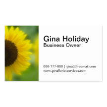 Classy, Bright and cheerful sunflower Business Card Templates