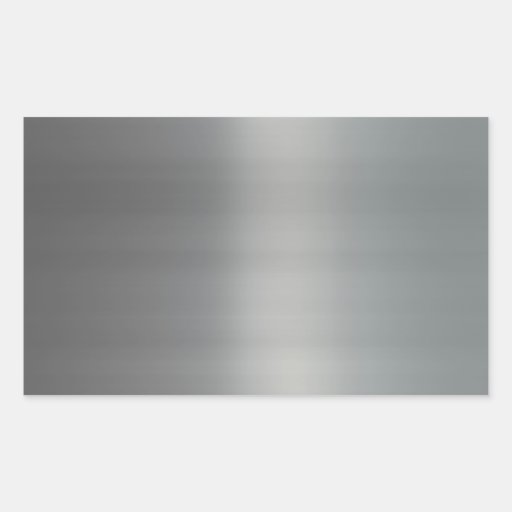 Classy Brushed Metal Textured Rectangular Sticker