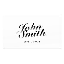Classy Calligraphic Life Coach Business Card