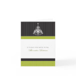 Classy Chandelier Custom Thank You Card (lime)