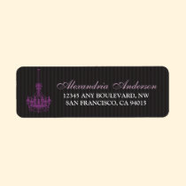 Classy Chandelier Return Address Label (purple) labels