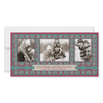Classy Christmas Bohemian Photo Card Trio