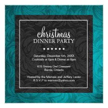 Classy Christmas Dinner Party Invitation